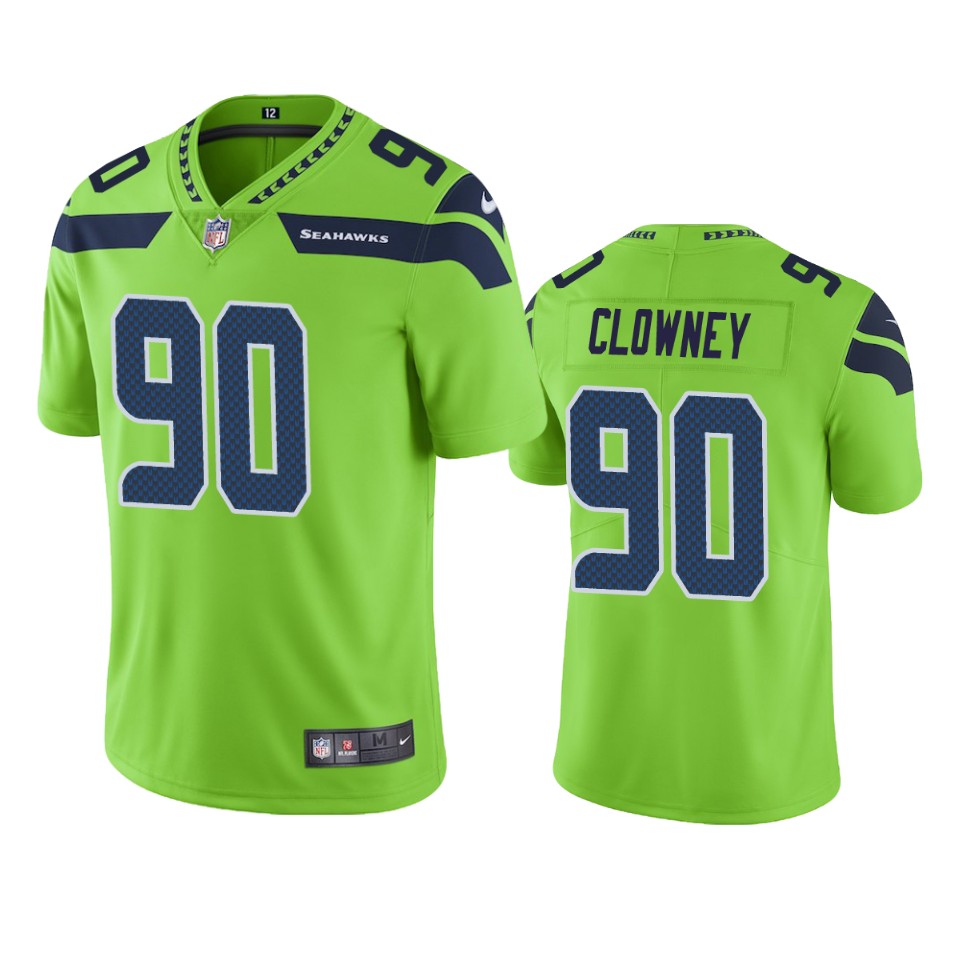 Men's Seattle Seahawks #90 Jadeveon Clowney Green Vapor Untouchable Limited Stitched NFL Jersey